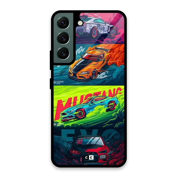 Super Racing Car Glass Back Case for Galaxy S22 5G