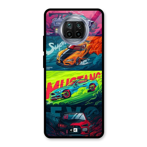 Super Racing Car Glass Back Case for Mi 10i