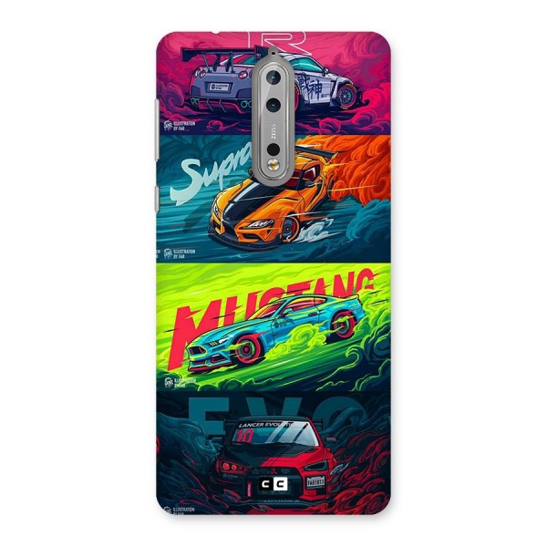 Super Racing Car Back Case for Nokia 8