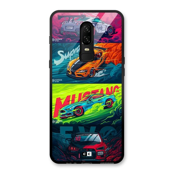 Super Racing Car Glass Back Case for OnePlus 6