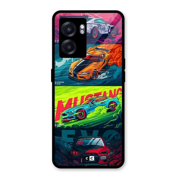 Super Racing Car Glass Back Case for Oppo K10 (5G)