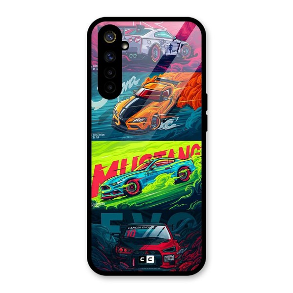 Super Racing Car Glass Back Case for Realme 6