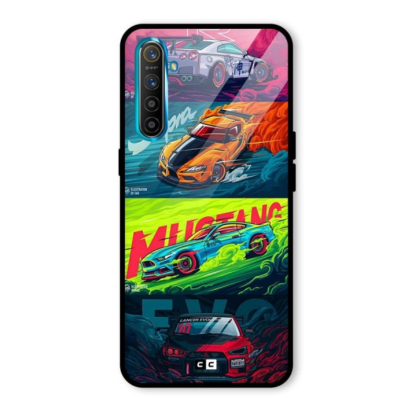 Super Racing Car Glass Back Case for Realme XT