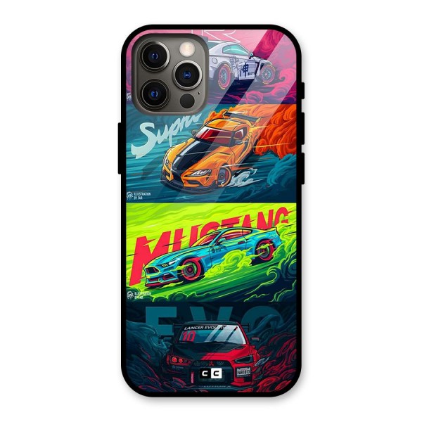 Super Racing Car Glass Back Case for iPhone 12 Pro