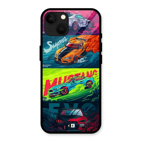 Super Racing Car Glass Back Case for iPhone 13