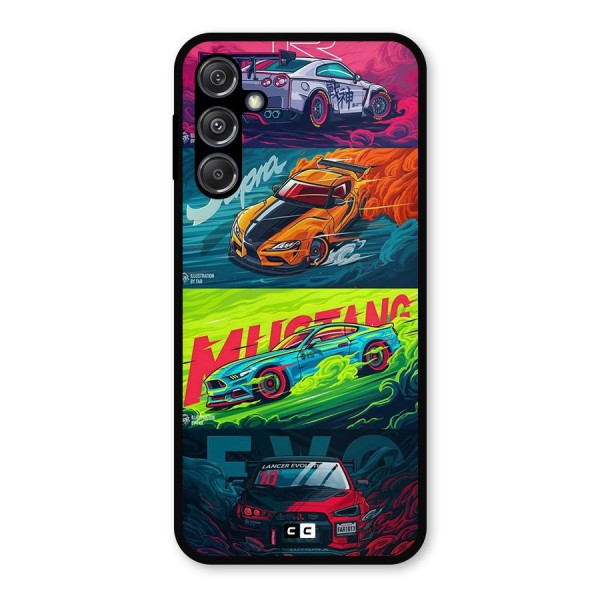 Super Racing Car Metal Back Case for Galaxy M34 5G