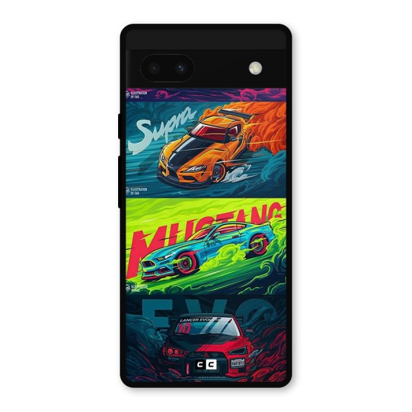 Super Racing Car Metal Back Case for Google Pixel 6a