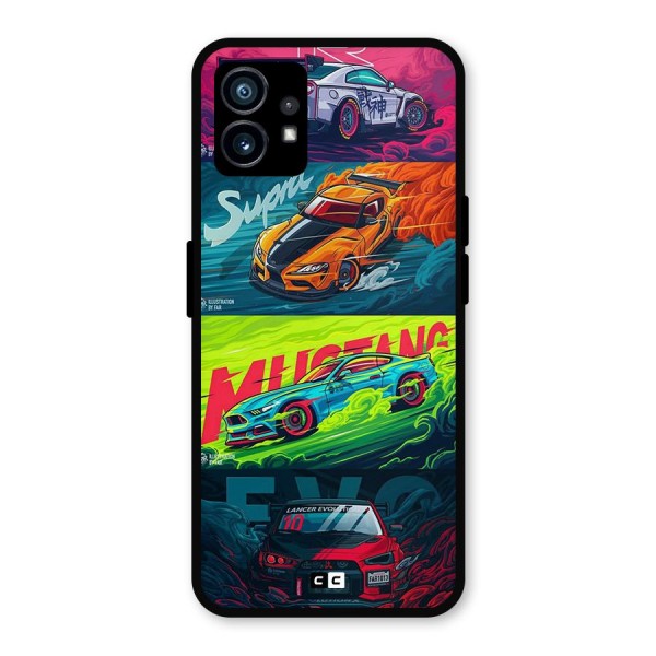 Super Racing Car Metal Back Case for Nothing Phone 1