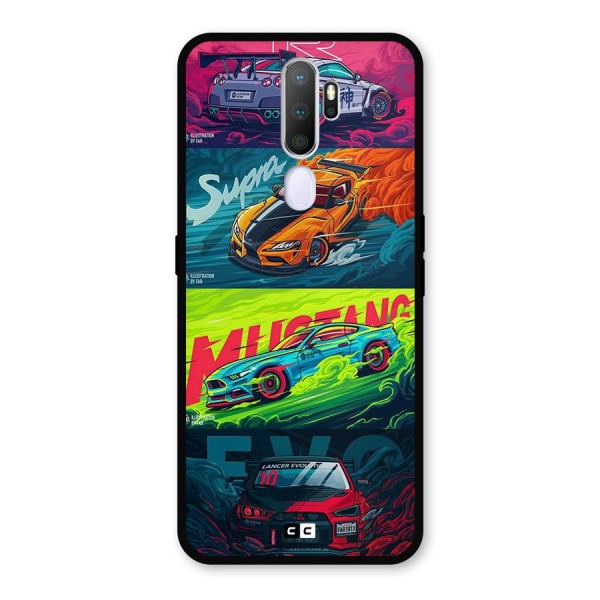 Super Racing Car Metal Back Case for Oppo A5 (2020)