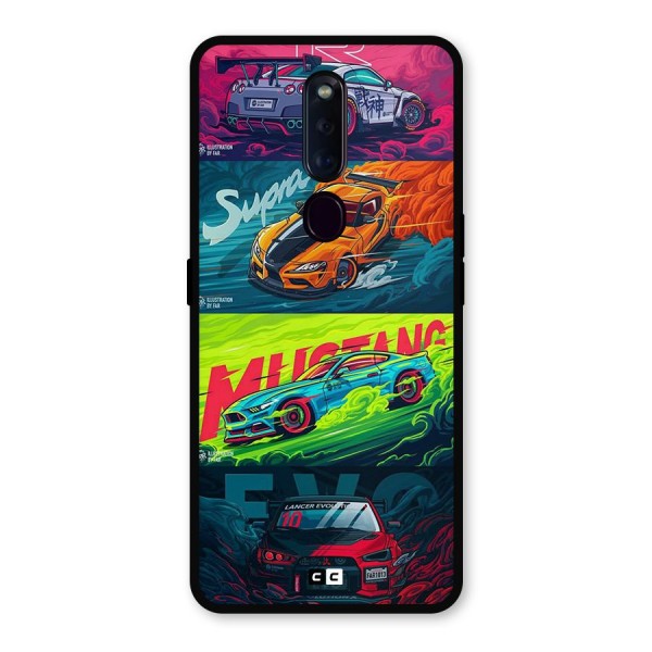 Super Racing Car Metal Back Case for Oppo F11 Pro