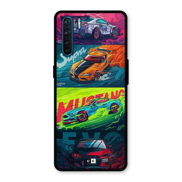 Super Racing Car Metal Back Case for Oppo F15