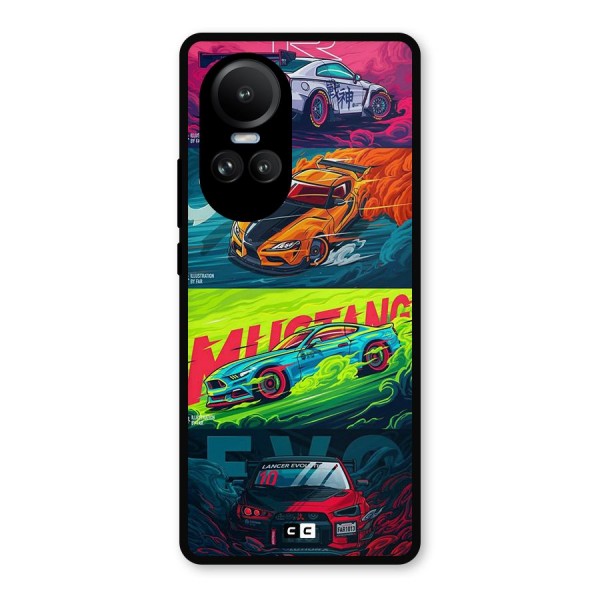Super Racing Car Metal Back Case for Oppo Reno10