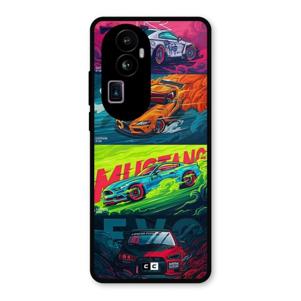 Super Racing Car Metal Back Case for Oppo Reno10 Pro Plus