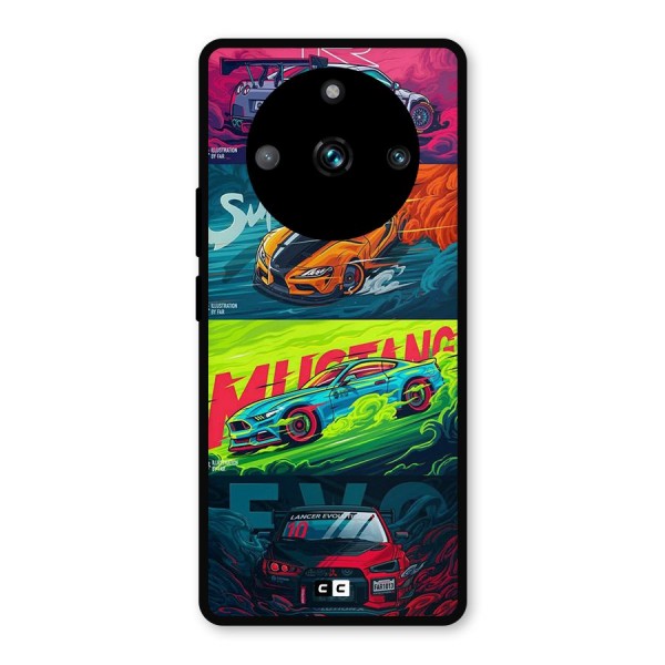 Super Racing Car Metal Back Case for Realme 11 Pro