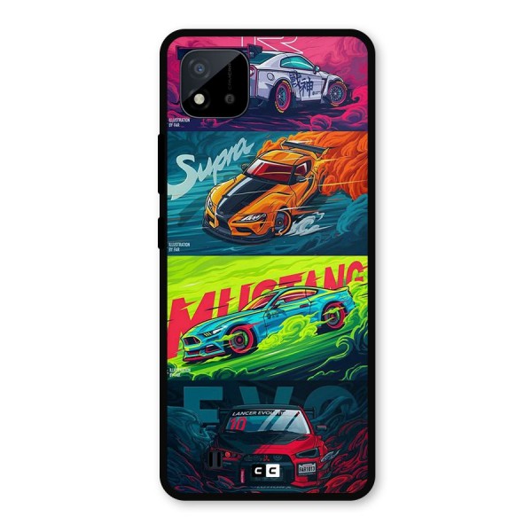 Super Racing Car Metal Back Case for Realme C11 2021