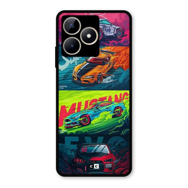 Super Racing Car Metal Back Case for Realme Narzo N53