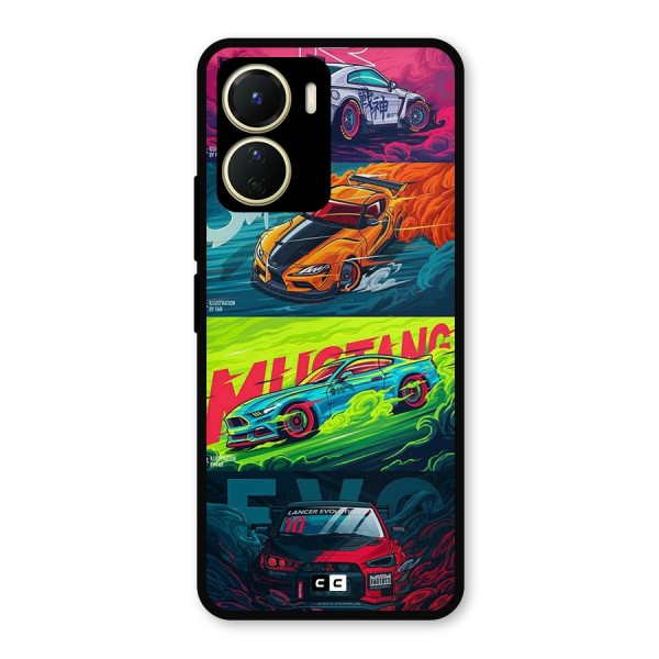 Super Racing Car Metal Back Case for Vivo T2x