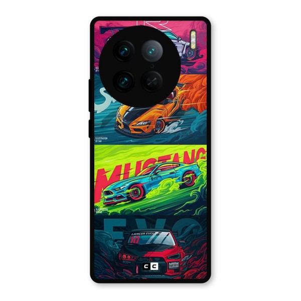 Super Racing Car Metal Back Case for Vivo X90 Pro