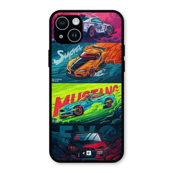 Super Racing Car Metal Back Case for iPhone 14