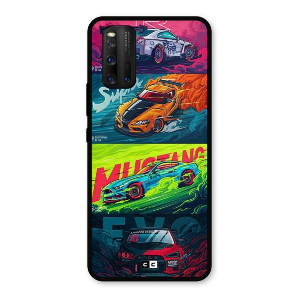 Super Racing Car Metal Back Case for iQOO 3