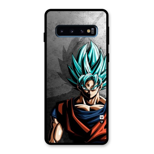 Super Saiyan Art Glass Back Case for Galaxy S10