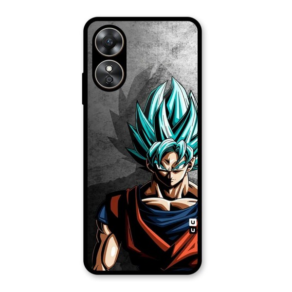 Super Saiyan Art Glass Back Case for Oppo A17