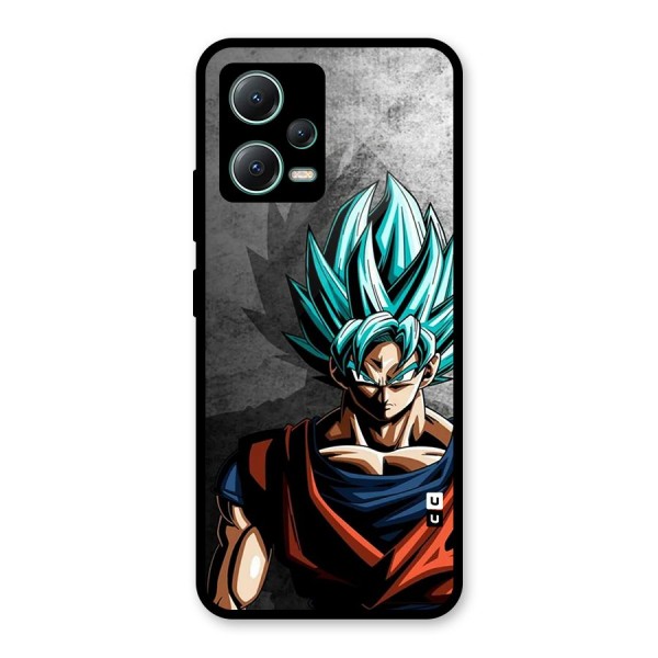 Super Saiyan Art Glass Back Case for Poco X5