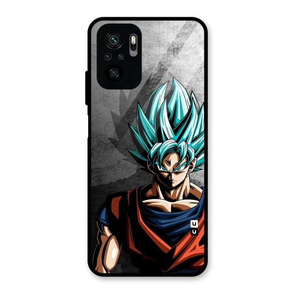 Super Saiyan Art Glass Back Case for Redmi Note 10