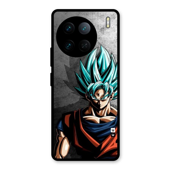 Super Saiyan Art Glass Back Case for Vivo X90 Pro