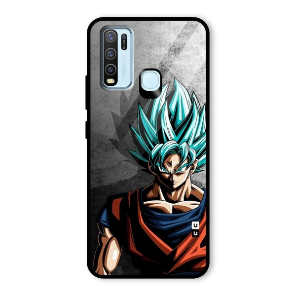 Super Saiyan Art Glass Back Case for Vivo Y30