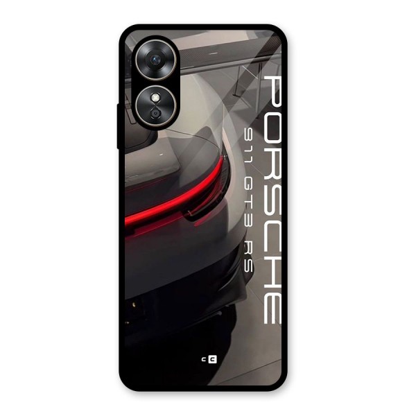 Super Sports Car Glass Back Case for Oppo A17