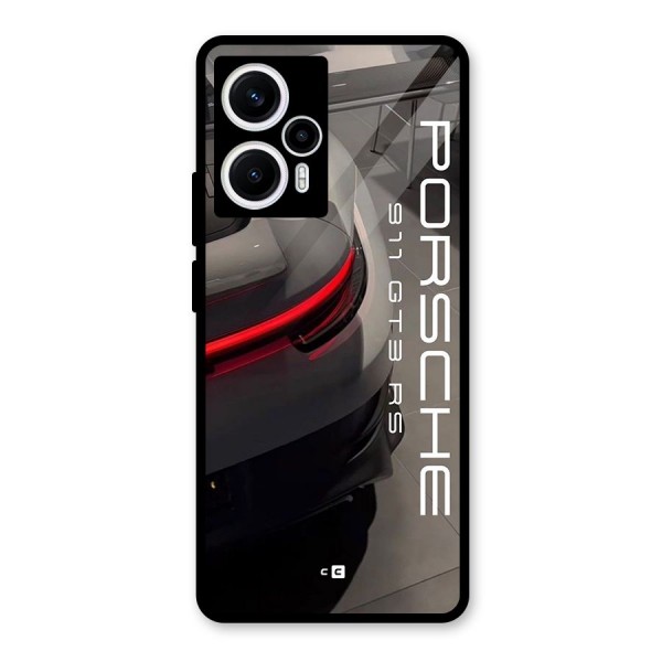 Super Sports Car Glass Back Case for Poco F5