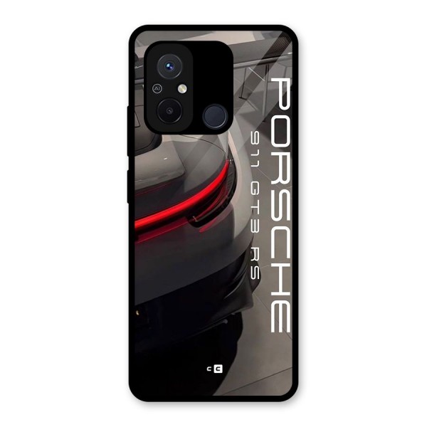 Super Sports Car Glass Back Case for Redmi 12C