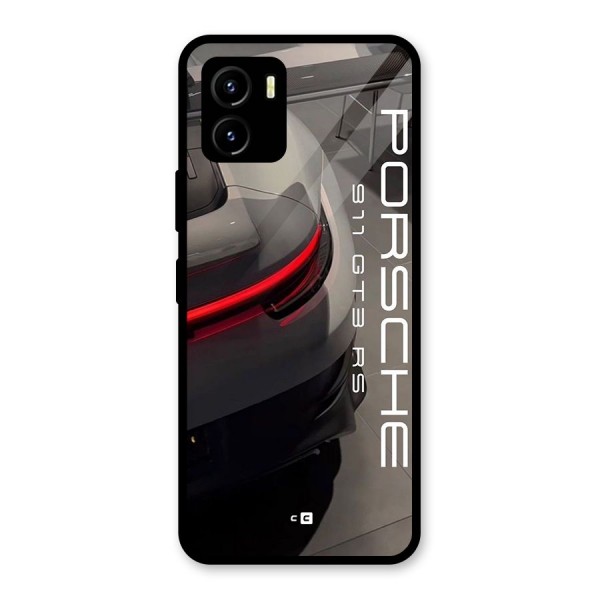 Super Sports Car Glass Back Case for Vivo Y15s