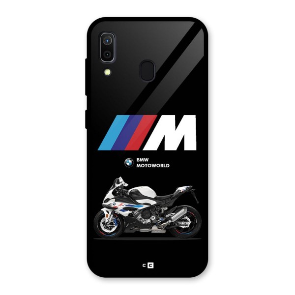 Superbike Stripes Glass Back Case for Galaxy A30