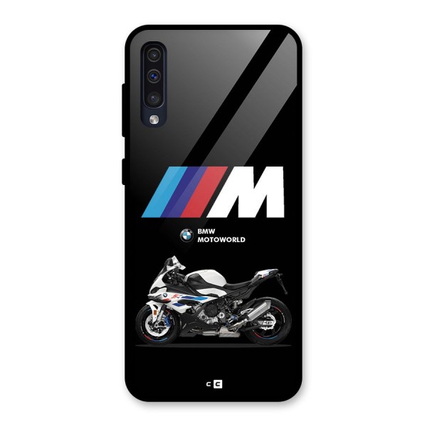 Superbike Stripes Glass Back Case for Galaxy A50