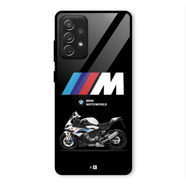 Superbike Stripes Glass Back Case for Galaxy A72