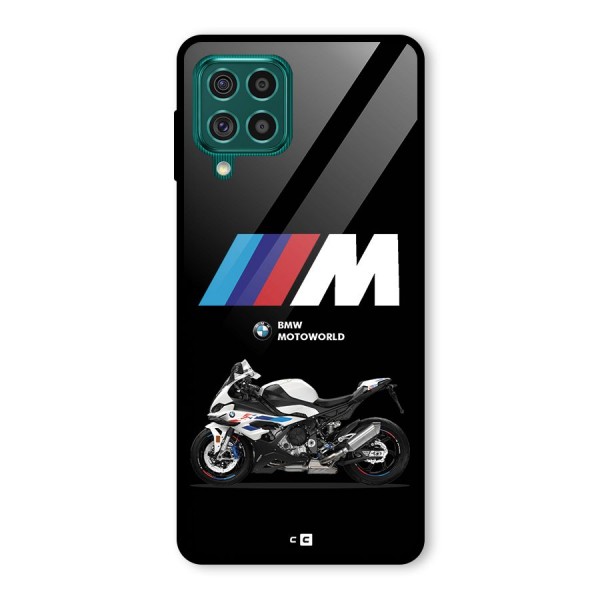 Superbike Stripes Glass Back Case for Galaxy F62