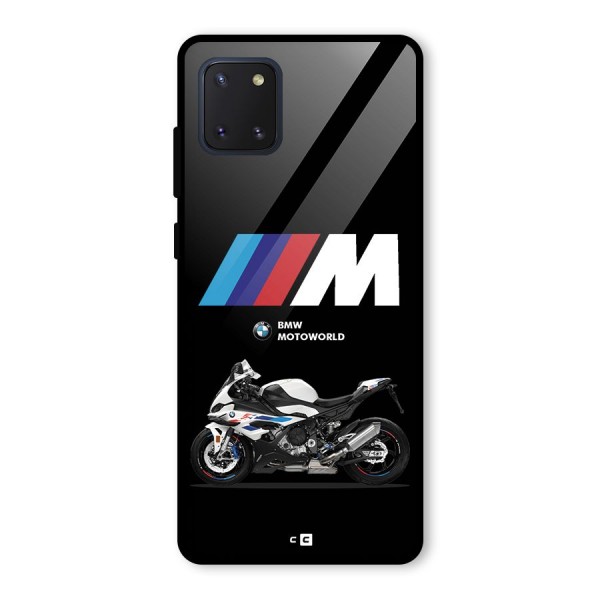 Superbike Stripes Glass Back Case for Galaxy Note 10 Lite