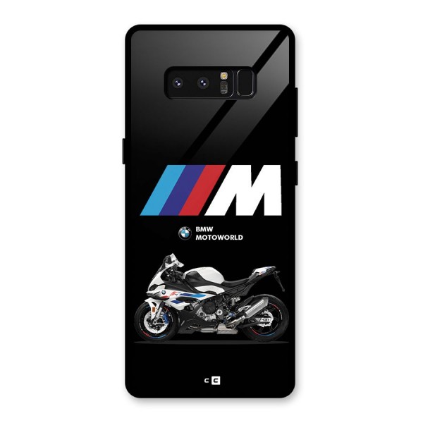 Superbike Stripes Glass Back Case for Galaxy Note 8