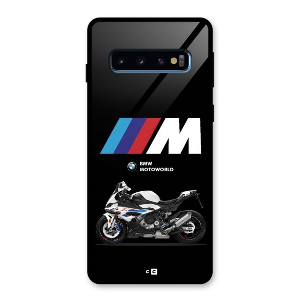 Superbike Stripes Glass Back Case for Galaxy S10