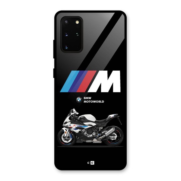 Superbike Stripes Glass Back Case for Galaxy S20 Plus