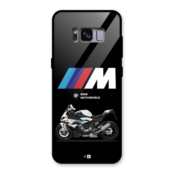 Superbike Stripes Glass Back Case for Galaxy S8