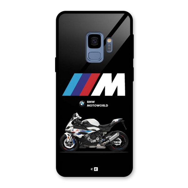 Superbike Stripes Glass Back Case for Galaxy S9