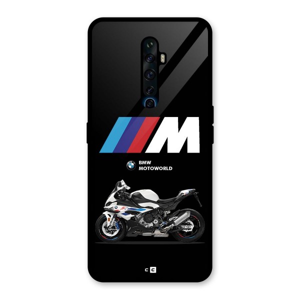 Superbike Stripes Glass Back Case for Oppo Reno2 F