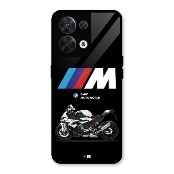 Superbike Stripes Glass Back Case for Oppo Reno8 5G