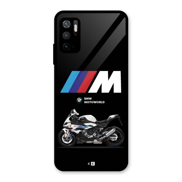 Superbike Stripes Glass Back Case for Poco M3 Pro 5G