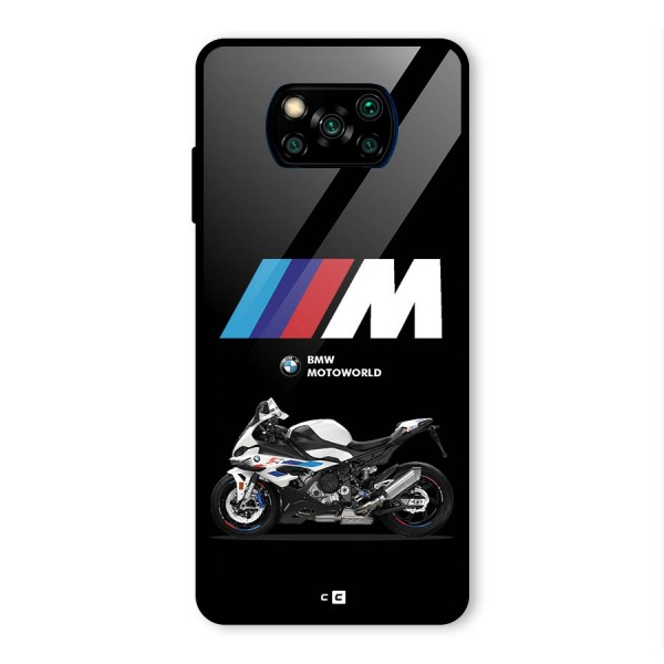 Superbike Stripes Glass Back Case for Poco X3 Pro