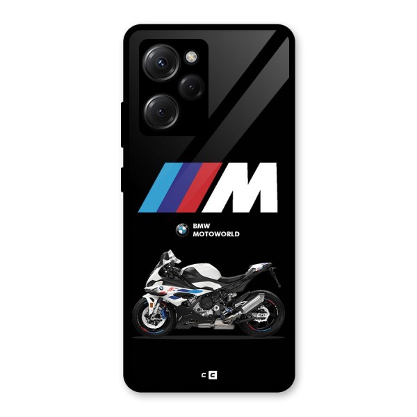 Superbike Stripes Glass Back Case for Poco X5 Pro