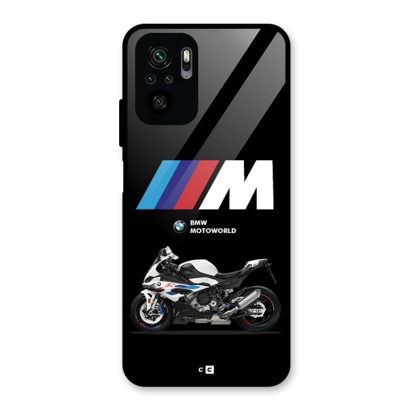 Superbike Stripes Glass Back Case for Redmi Note 10